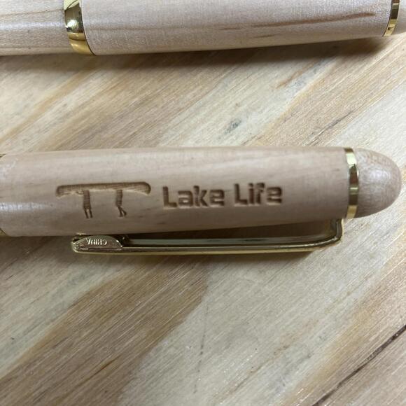 Lot Of 16 Engraved Wood Pens In Velvet Bags “Thank You” - Picture 4 of 7